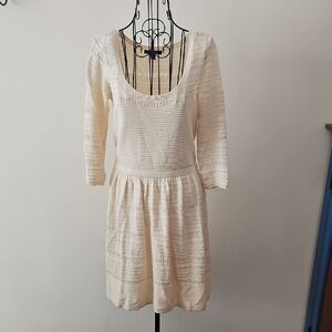 Amerivan Eagle Pointelle Cream Lace Dress